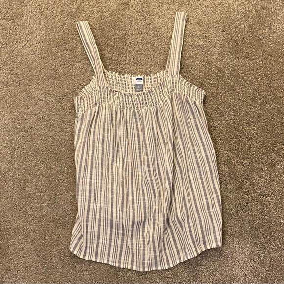 Muted striped sleeveless top - Picture 1 of 2